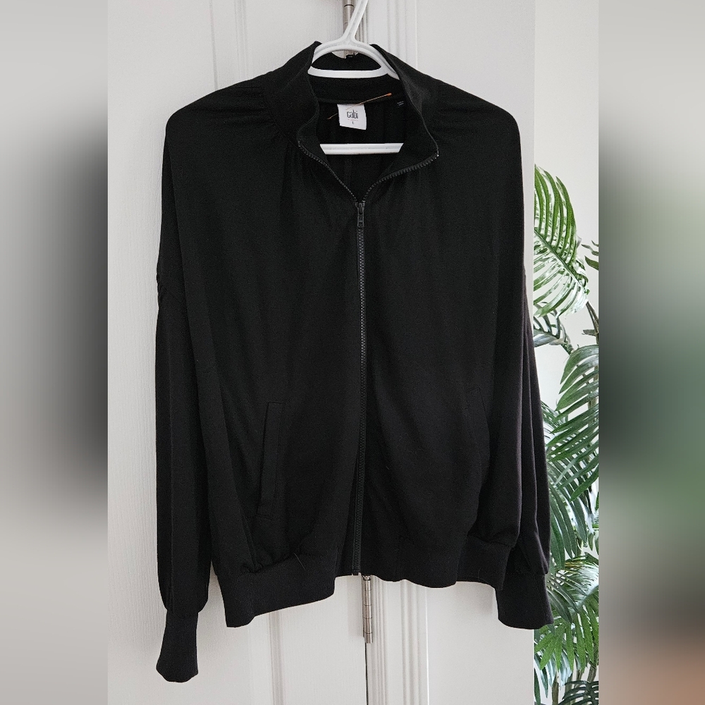 Black Zip-Up Women's Sweater Jacket